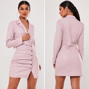 NWT Stassie x Missguided Faux Leather Blazer Dress